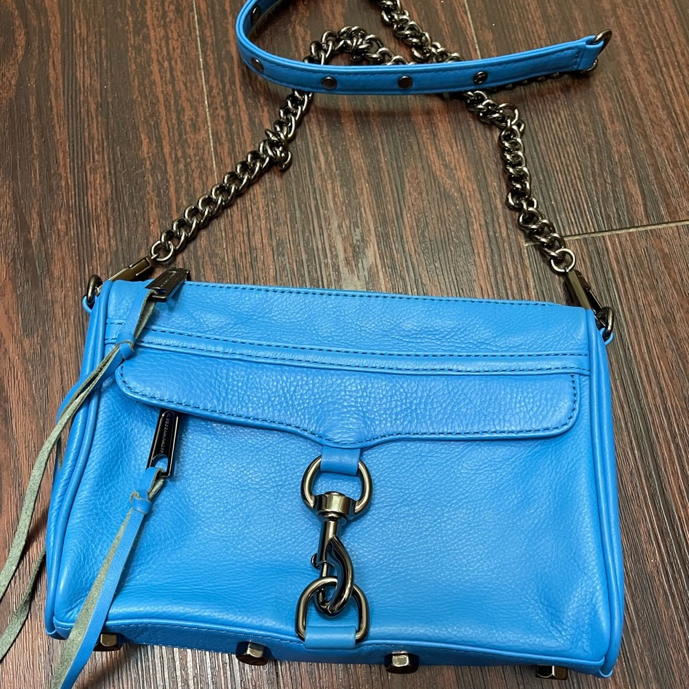 Blue Rebecca Minkoff crossbody bag